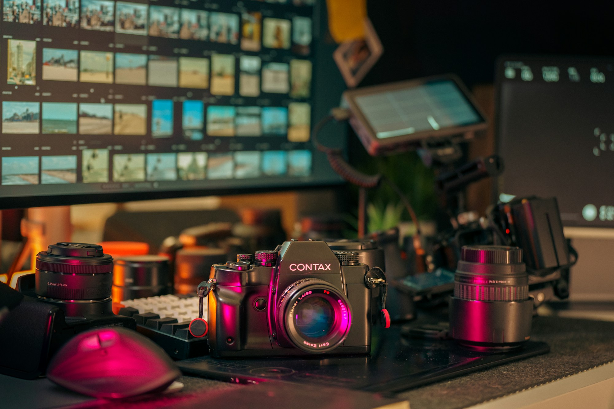 Camera and creative tools in a professional editing workspace