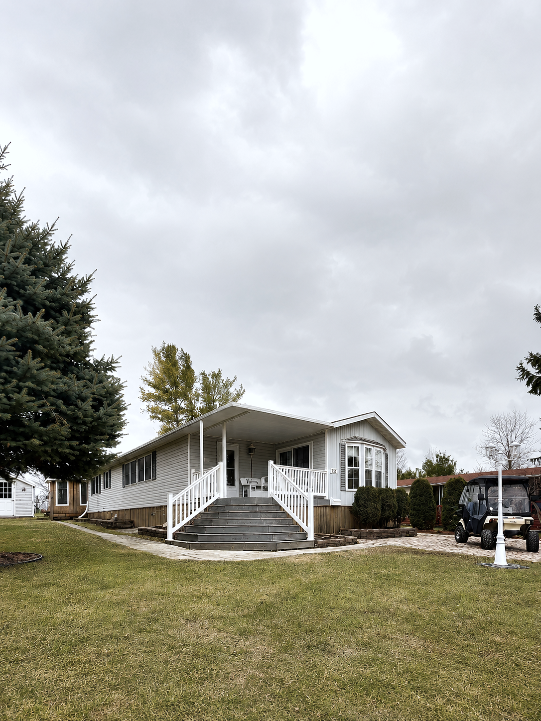 Professionally photographed home exterior for a real-estate listing